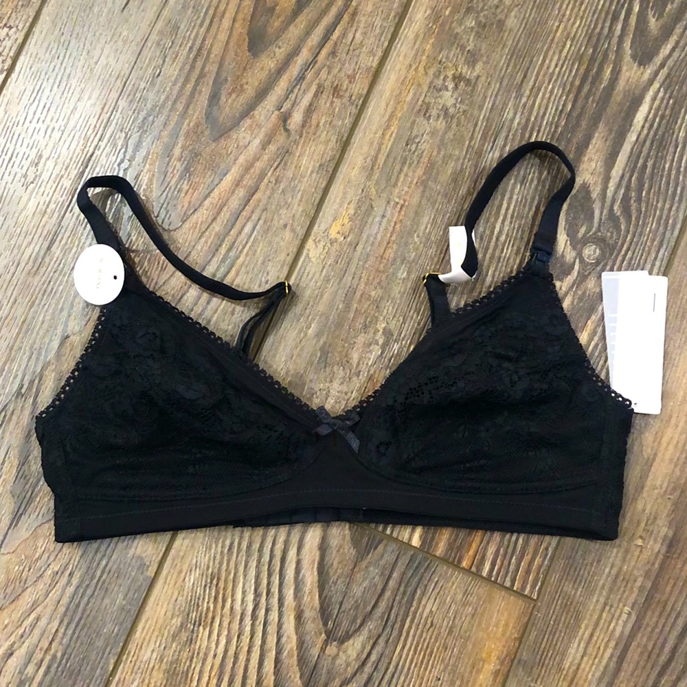 New! Rosie Pope nursing bra, black lace